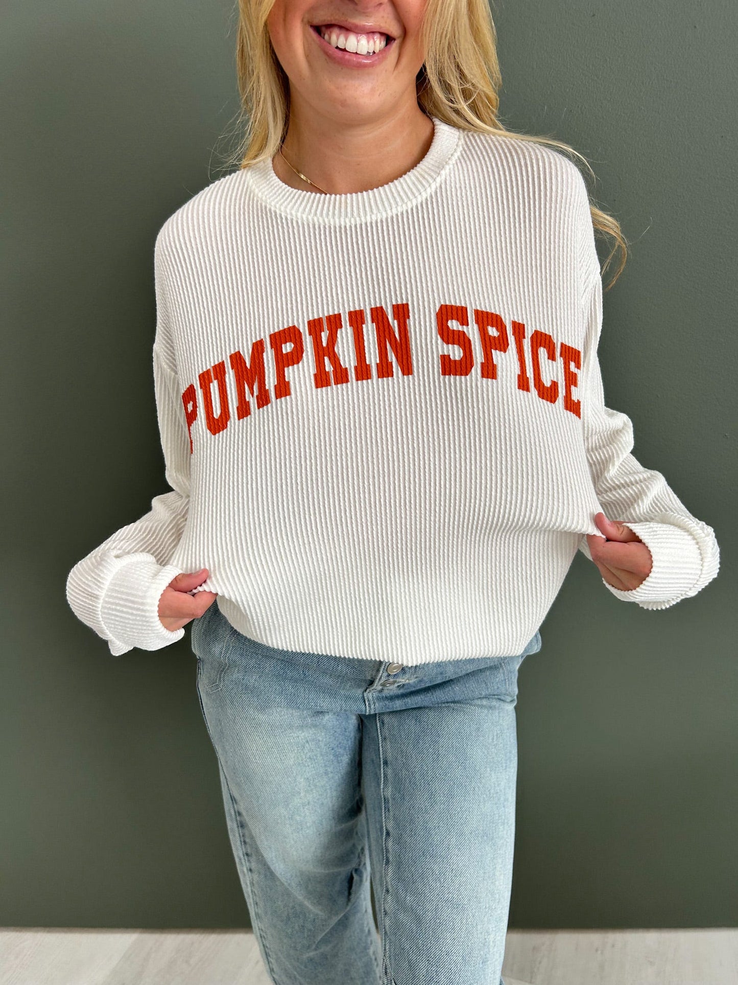 Pumpkin Spice Ribbed Top