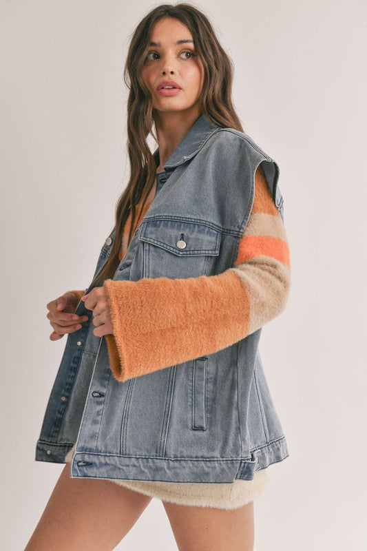 Rough Rider Sleeveless Denim Jacket