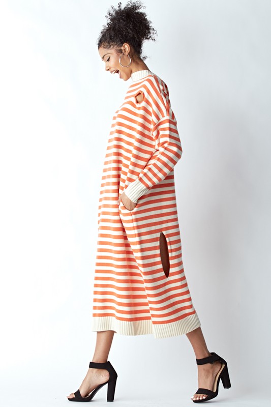 Wicked Game Striped Oversized Sweater Dress