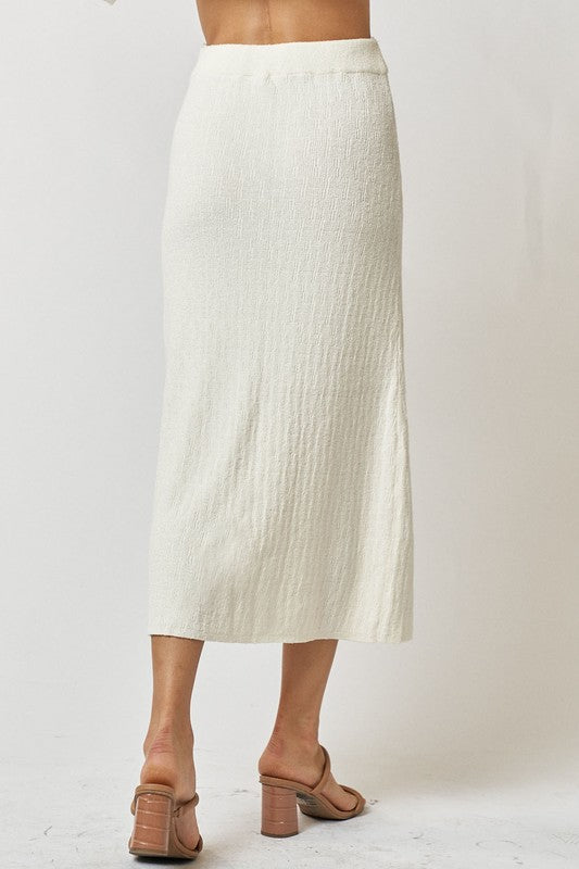 Love Poem Knit Midi Skirt