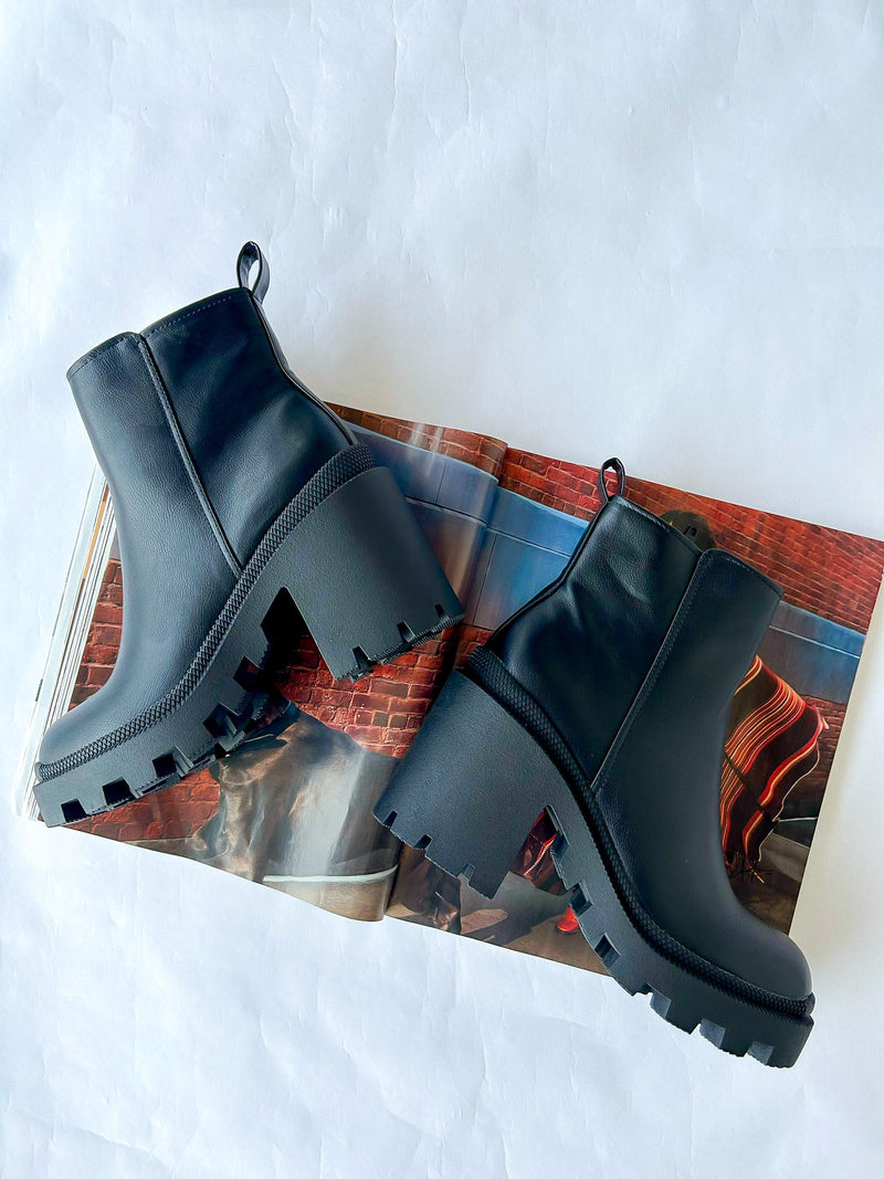 Maze Black Chunky Boot