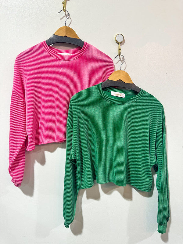 Mason Soft Ribbed L/S Crop Top