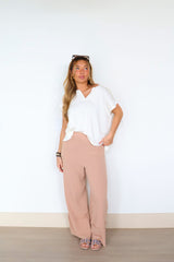 Making Waves Gauze Fringe Pants