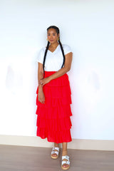 In A Mood Convertible Ruffle Maxi Skirt/Dress