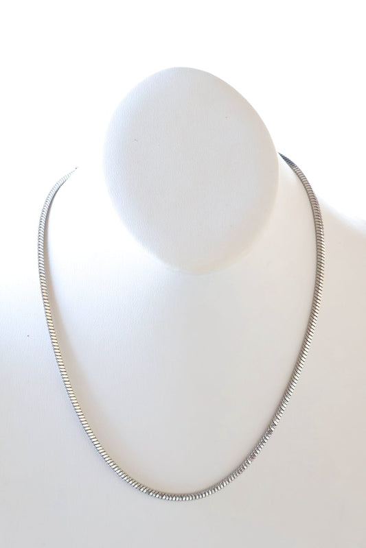 Olivia Thick Silver Chain Necklace