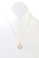 Flora Gold/Pearl Flower Necklace