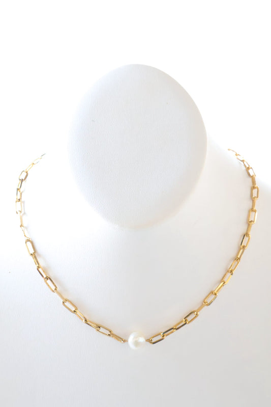 Alex Gold Chain Pearl Necklace