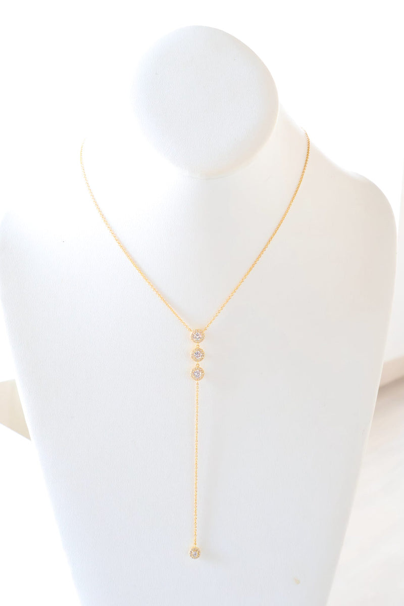 Roma Rhinestone/Gold Necklace