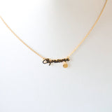 Gold Cursive Zodiac Necklace