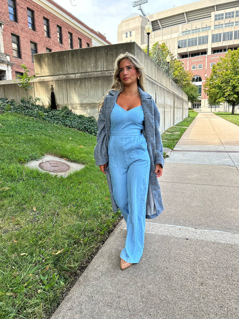 Turn Around Denim Jumpsuit