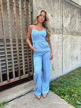 Turn Around Denim Jumpsuit