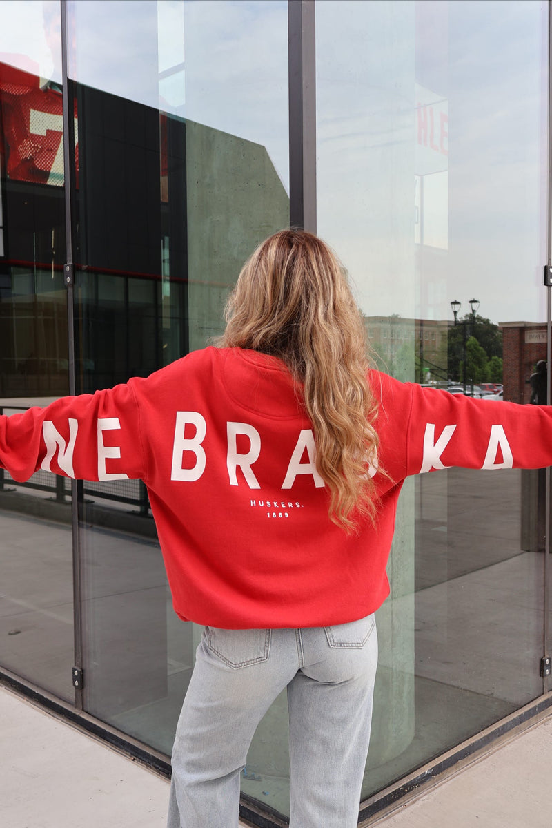 Nebraska Split Crewneck Sweatshirt