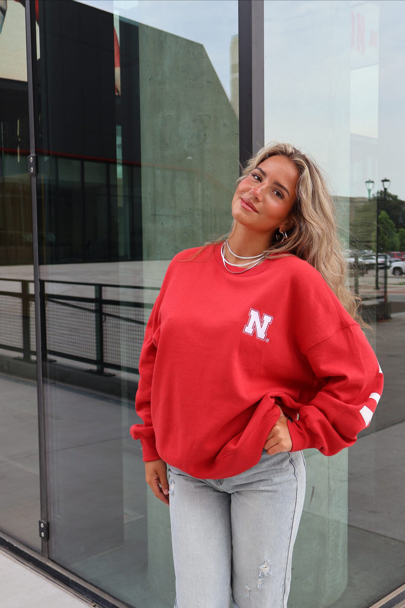 Nebraska Split Crewneck Sweatshirt