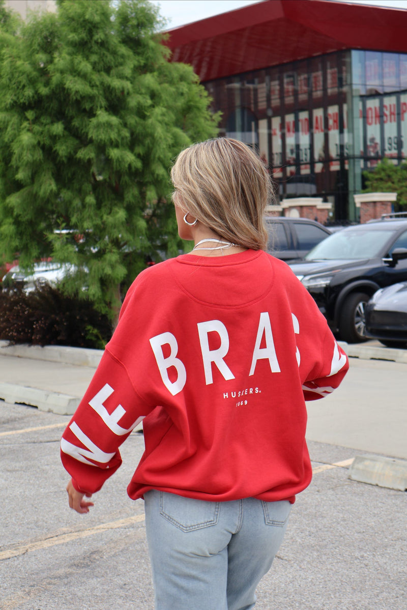 Nebraska Split Crewneck Sweatshirt