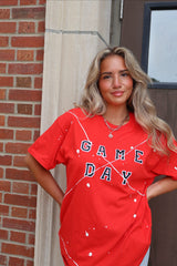 Gameday Splatter Paint Tee