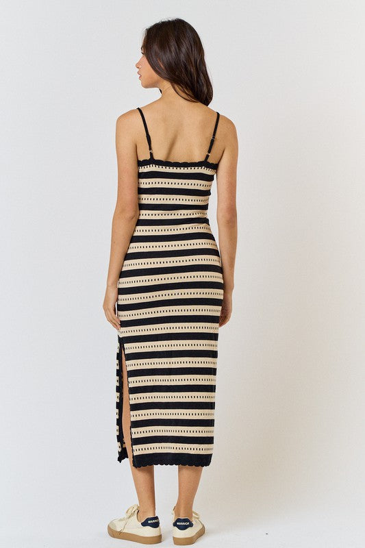 On The Horizon Striped Midi Dress