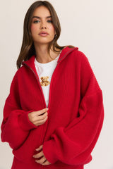 Give It Time Oversized Zip Up Sweater