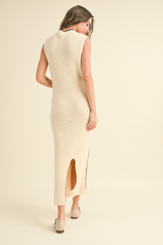 Deep Breaths Ribbed Midi Dress