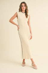 Deep Breaths Ribbed Midi Dress