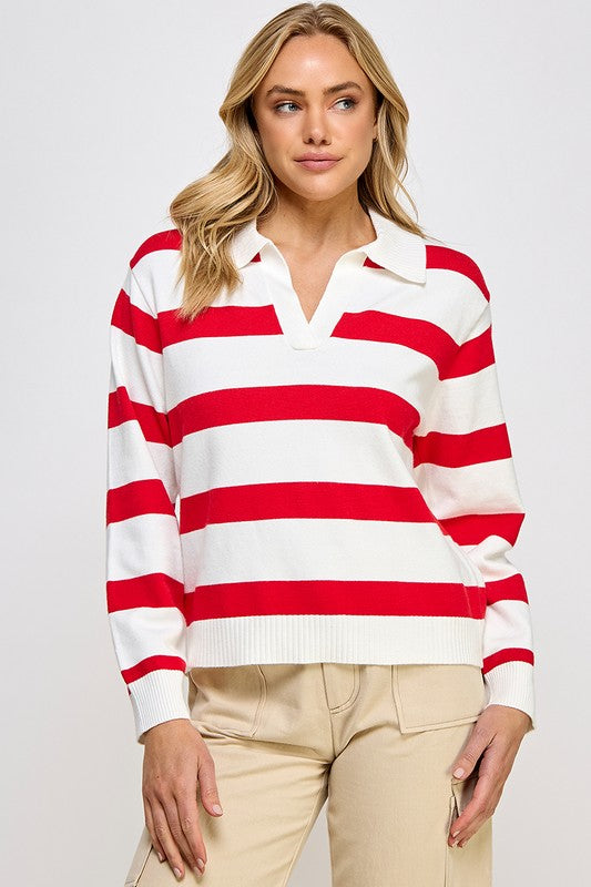 Team Spirit Striped Sweater