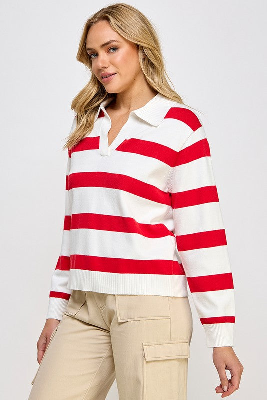 Team Spirit Striped Sweater