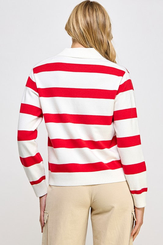 Team Spirit Striped Sweater