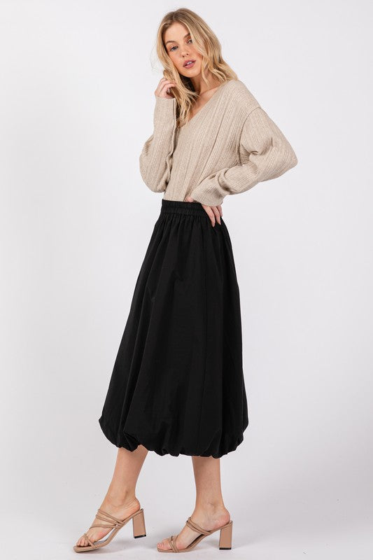 Don't Wanna Know Bubble Midi Skirt