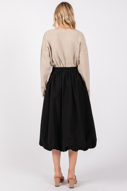 Don't Wanna Know Bubble Midi Skirt