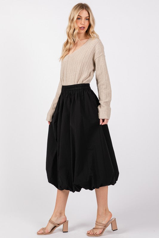 Don't Wanna Know Bubble Midi Skirt