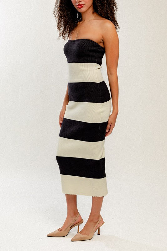 Ready Or Not Colorblock Tube Dress