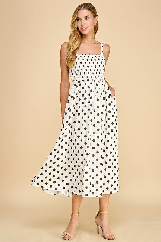 In My Dreams Polka Dot Midi Dress