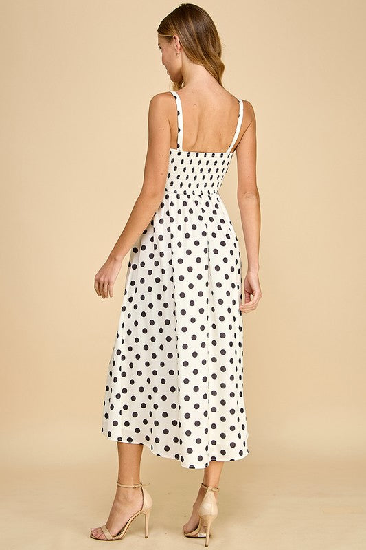 In My Dreams Polka Dot Midi Dress