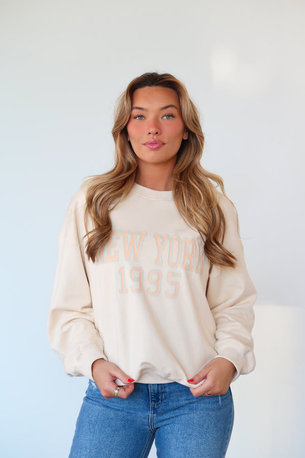 New York Letter Patch Sweatshirt