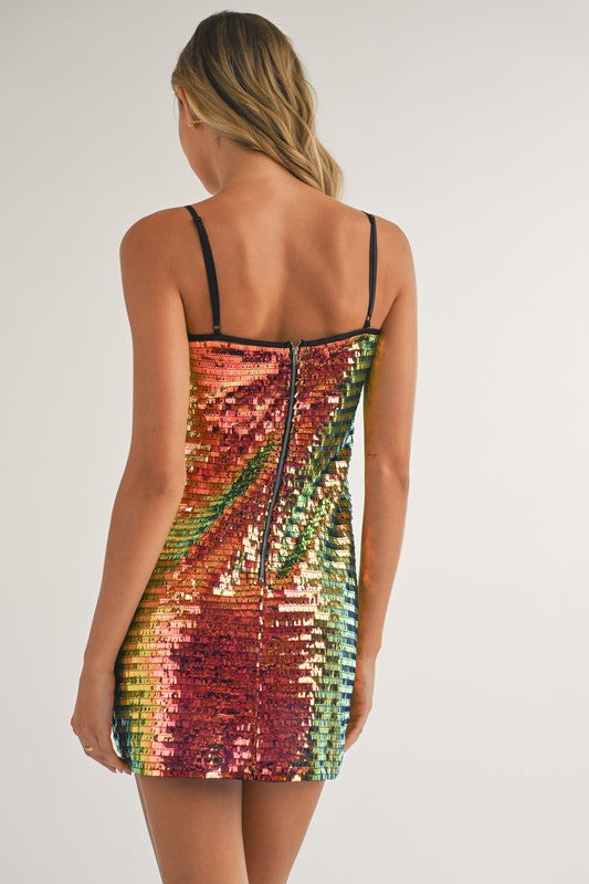 Late At Night Sequin Mini Dress