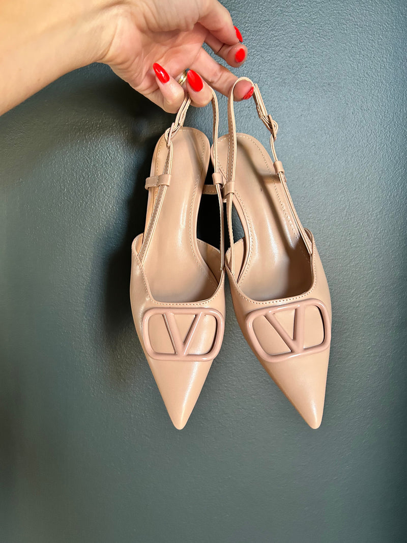 Clementine Nude Slingback Heel