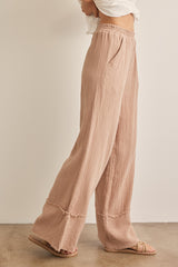 Making Waves Gauze Fringe Pants