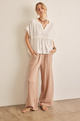 Making Waves Gauze Fringe Pants