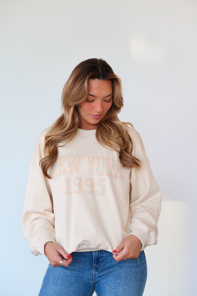 New York Letter Patch Sweatshirt