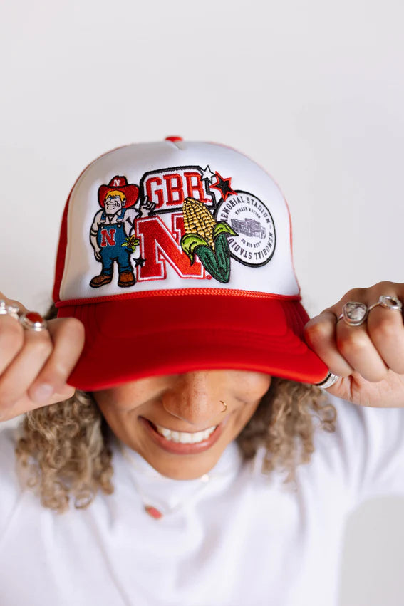 Nebraska Layered Patch Trucker Hat