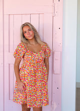 Winnie Floral Print Babydoll Dress