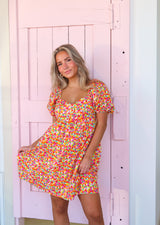 Winnie Floral Print Babydoll Dress