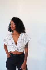 Mykonos Twist Front Crop Top