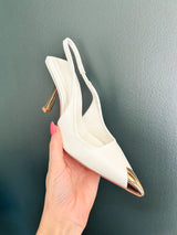 Vega Gold Toe Slingback Heel