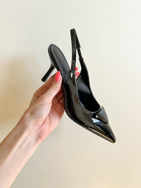 Chevelle Black Patent Heel