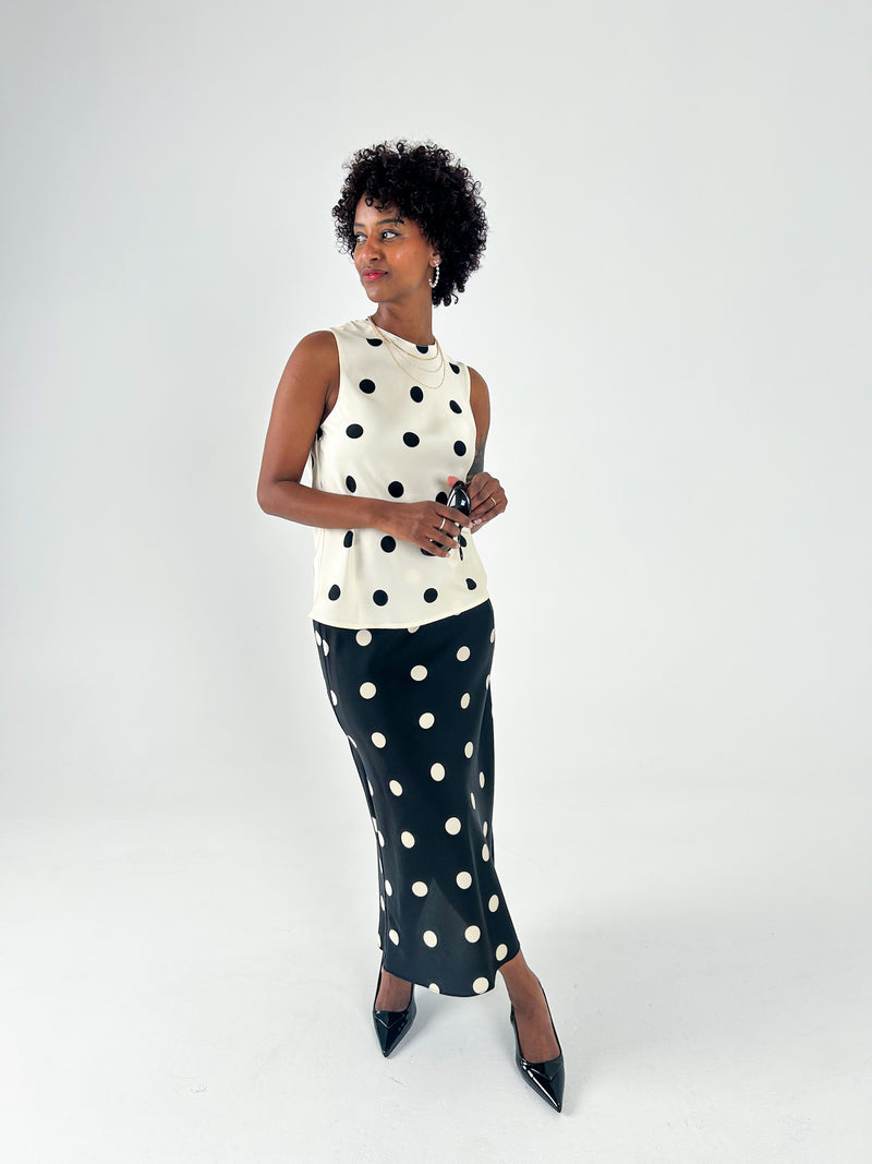 Over The Moon Polka Dot Skirt