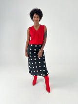 Over The Moon Polka Dot Skirt