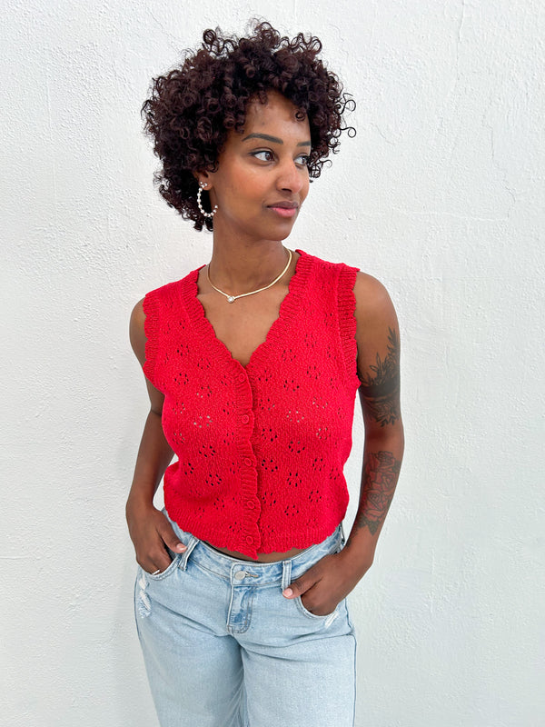 Rosaline Knit Sweater Vest