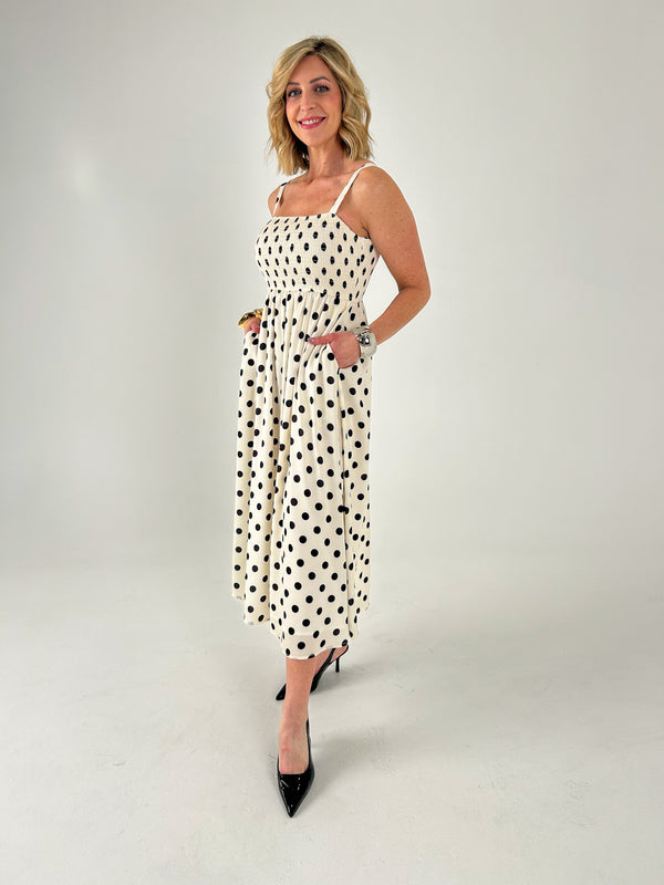 In My Dreams Polka Dot Midi Dress