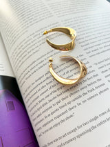 Evie Gold Wavy Hoop Earrings