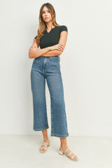 Santa Monica Patch Pocket Wide Leg Jean